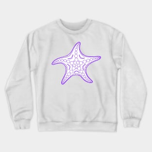 Starfish (purple/white) Crewneck Sweatshirt